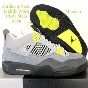 Men’s 10 - Jordan 4 Retro SE Neon 95 2020 CT5342-007 New Priced At $400+